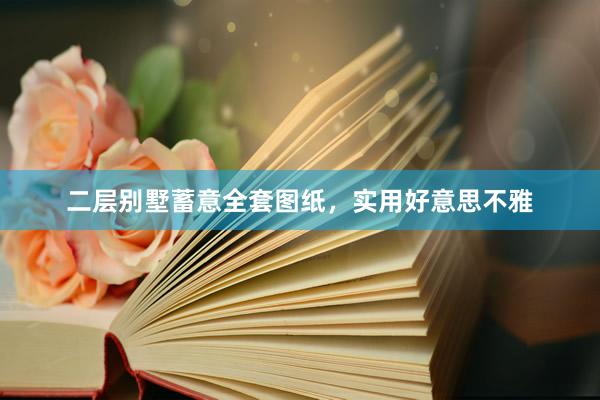 二层别墅蓄意全套图纸，实用好意思不雅